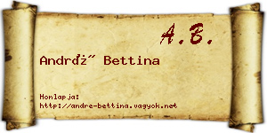 André Bettina névjegykártya