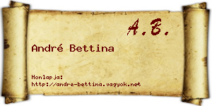 André Bettina névjegykártya